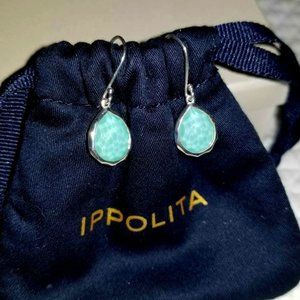 Ippolita earrings: Turquoise with clear quartz - Ippolita: Rock Candy Collection